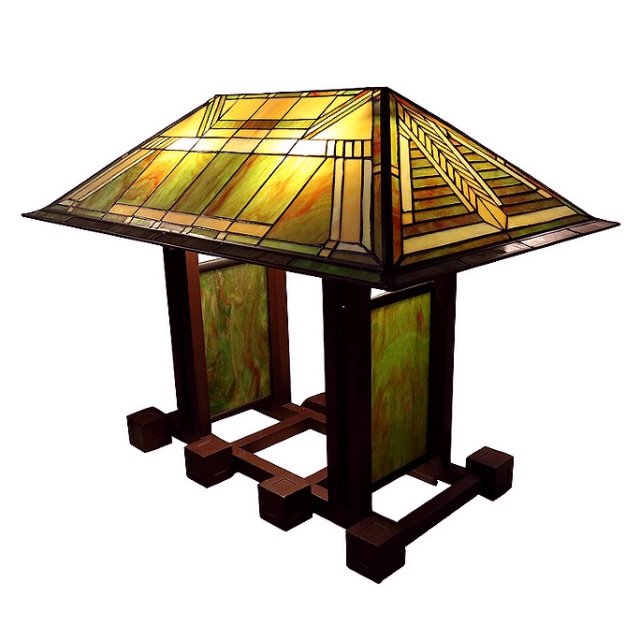 Table Lamps Mission, Frank Lloyd Wright Lamps Stained Glass