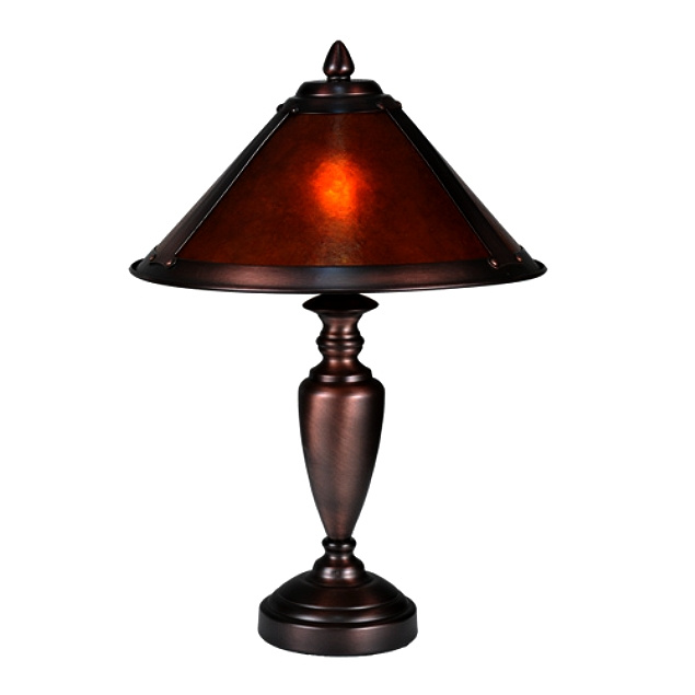 Table Lamps Mission, Amber Mica Table Lamp Mission