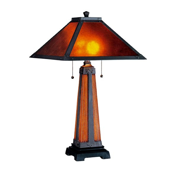Table Lamps Mission, Amber Mica Table Lamp Mission Statement