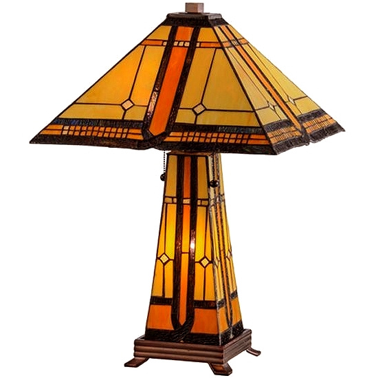 Table Lamps Mission, Frank Lloyd Wright Style Lighting Fixtures